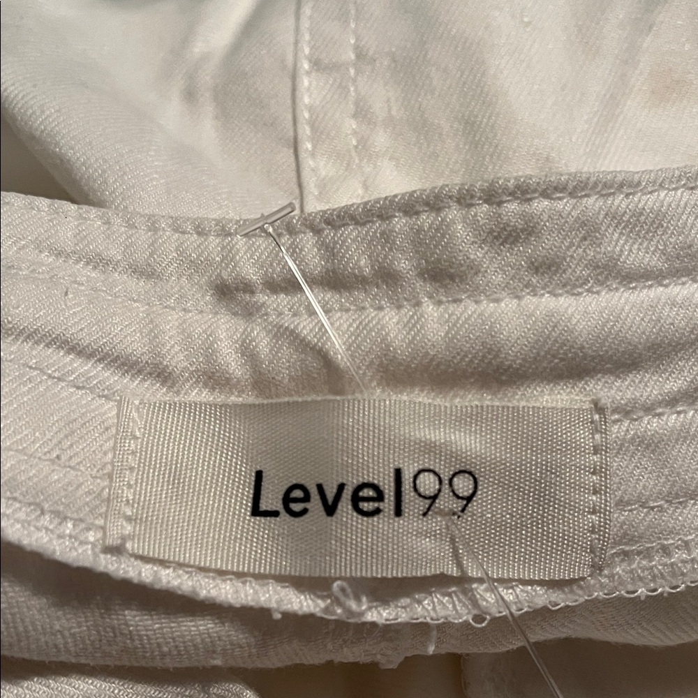 Level 99 White Drawstring Chinos - Picture 9 of 9
